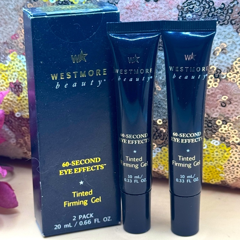 West more beauty 60 second eye effects tinted firming gel 2pk- medium-deep